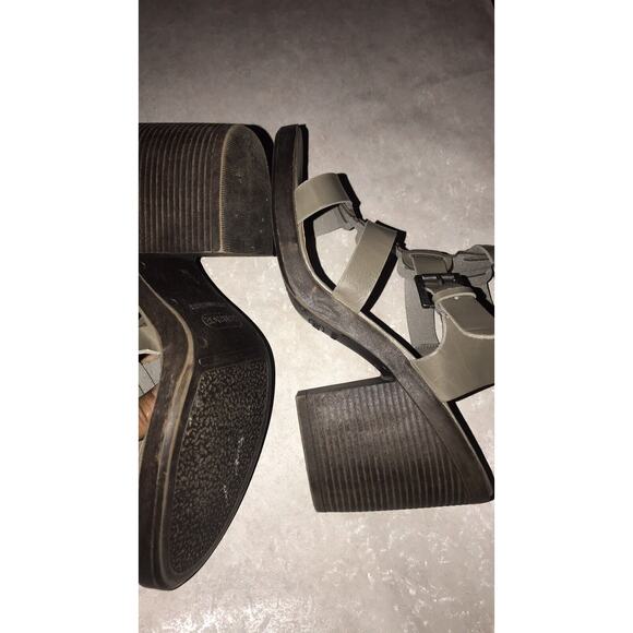 Rampage Womens Black Moda Open Toe Gladiator Zip Up Block Heels Size 9 Jeana - Picture 5 of 9